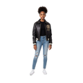 Youth Regle du Changement Crop Leather Jacket