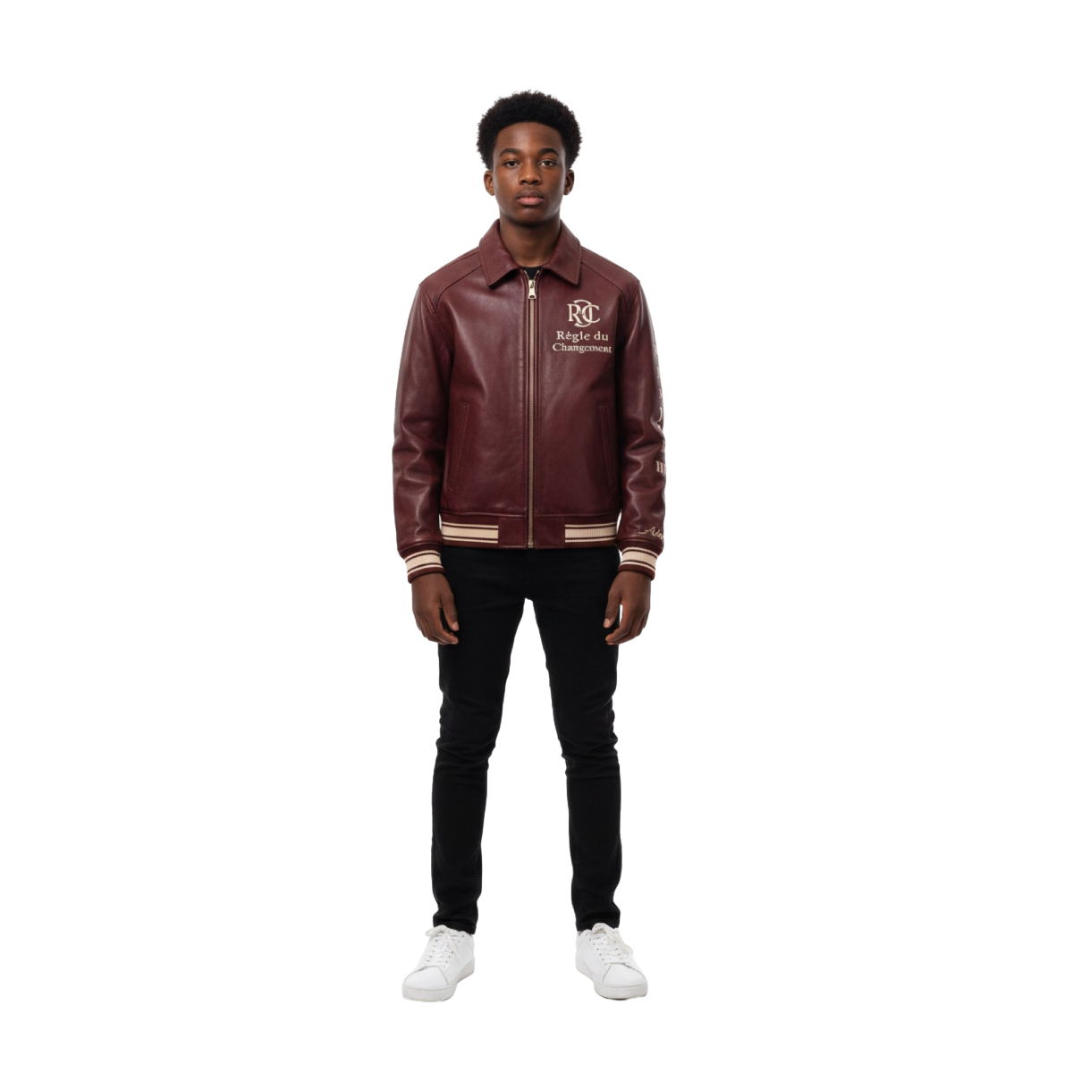 Kids Regle du Changement Leather Jacket