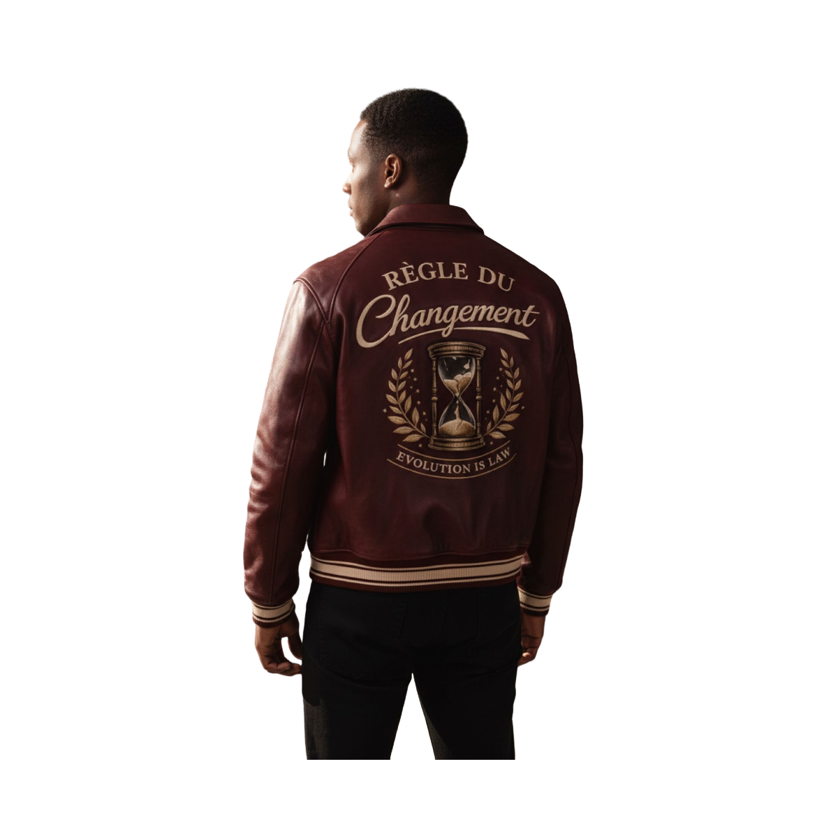 Men Règle du Changement Leather Jacket